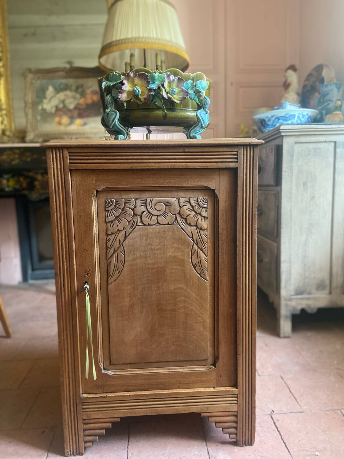 Antique Art Deco walnut sideboard