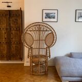 Peacock rattan armchair