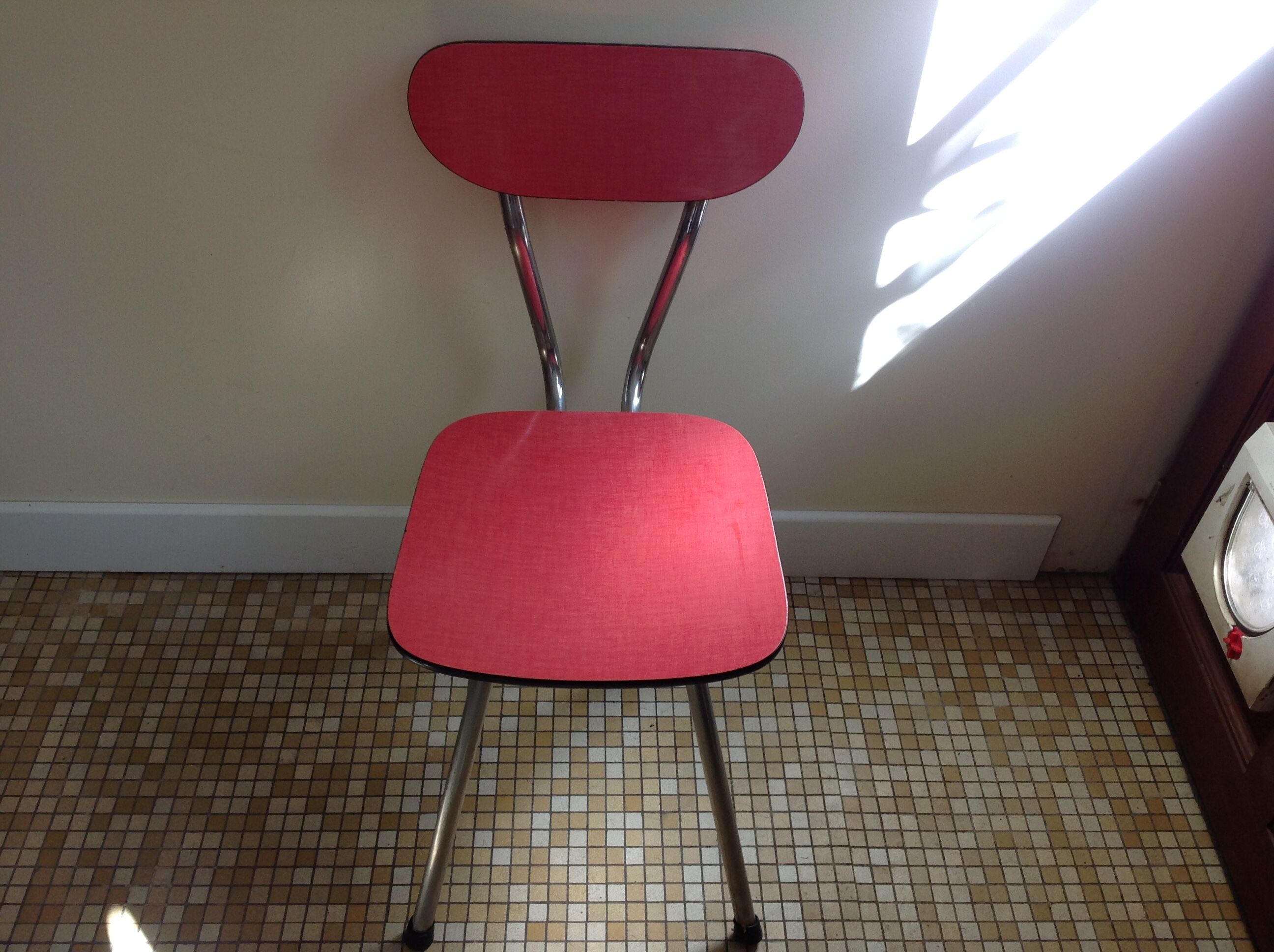 Red formica chair