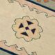7x10 Blue Cream Oversize Oushak Rug, 203x292Cm