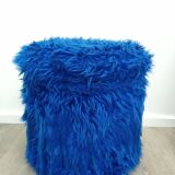 Electric blue chest pouf