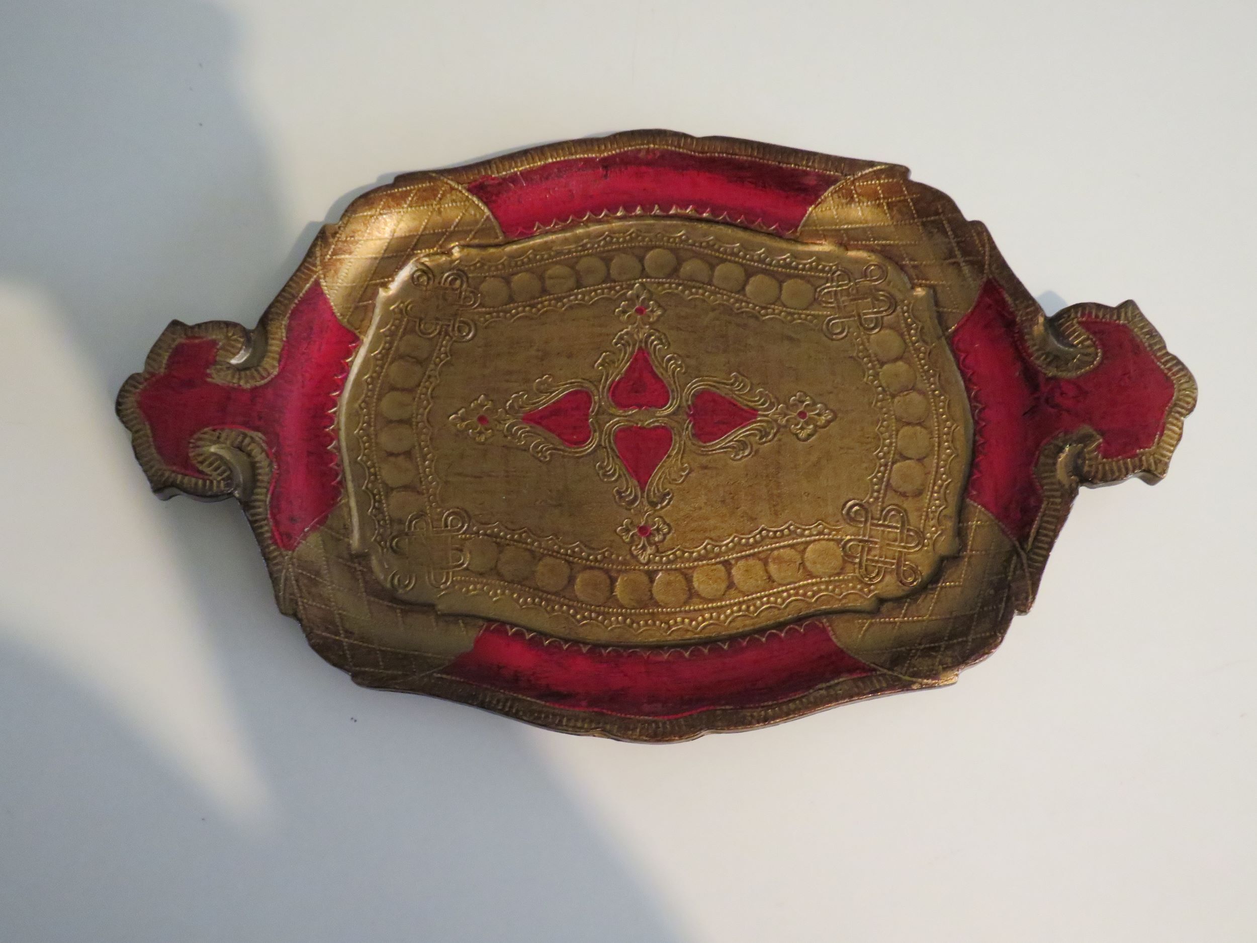 Set of 4 small Venetian trays, 1970 Italy