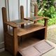 Singing bench / bench with storage chest in solid oak