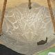 Suspension in white Art Deco period glass in the taste of Lalique