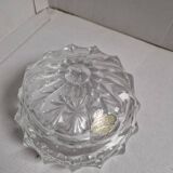Old vintage decorative chiseled crystal candy box