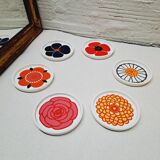 Set of 6 coasters 60s