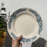 Set of 8 flat plates iron earth model Longchamp Alésia