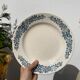 Set of 8 flat plates iron earth model Longchamp Alésia