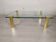 Coffee table glass brass gold