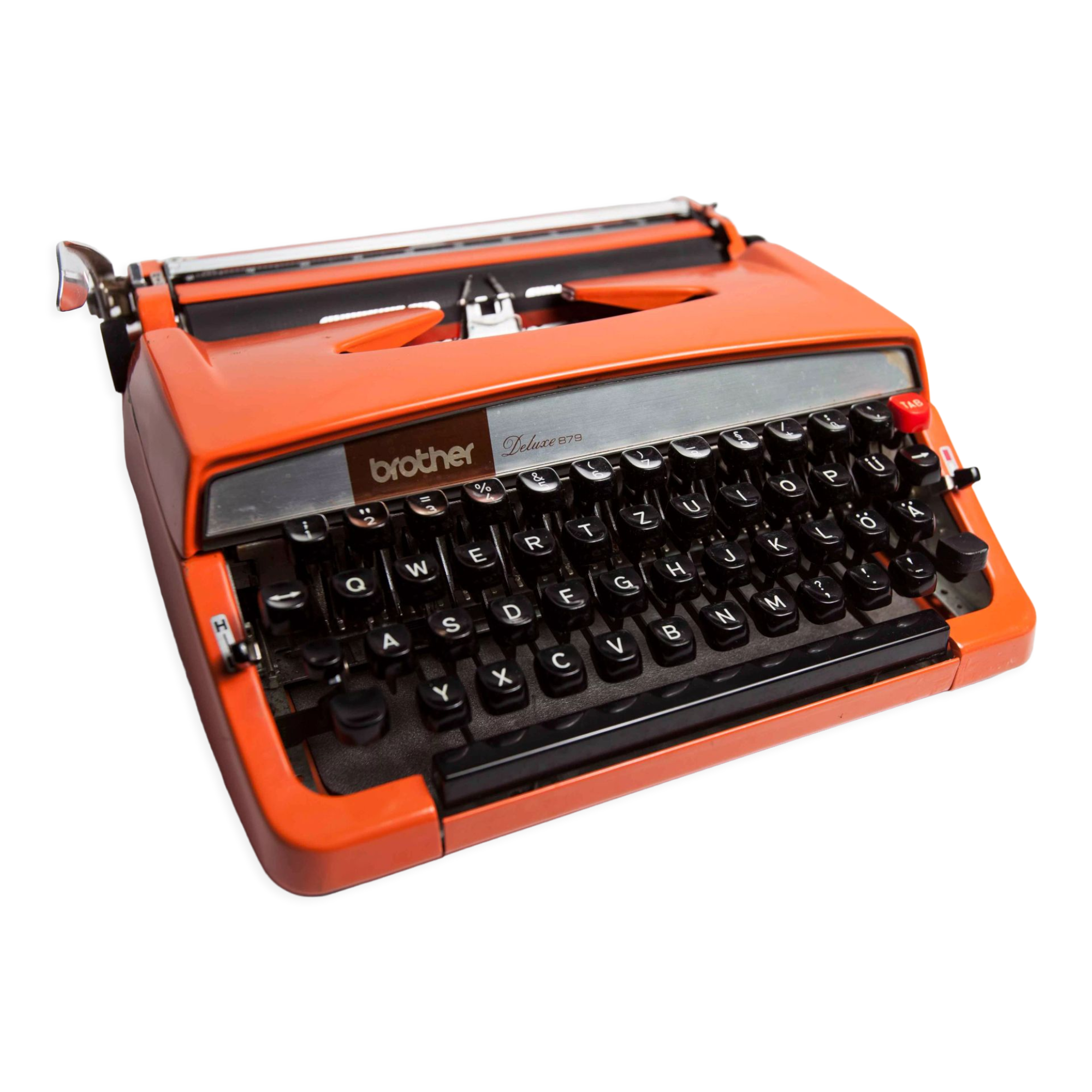 Machine à écrire brother de luxe 879 révisée et ruban neuf qwertz