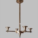 Chandelier Art Deco geometric shape, vintage c 1935