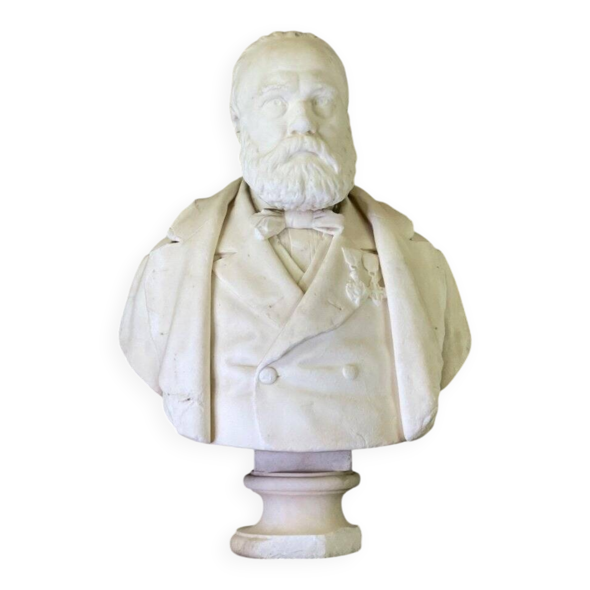 Buste en marbre de Carrare signé et daté Argenti Giosue 1886