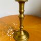 Old brass torch candle holder