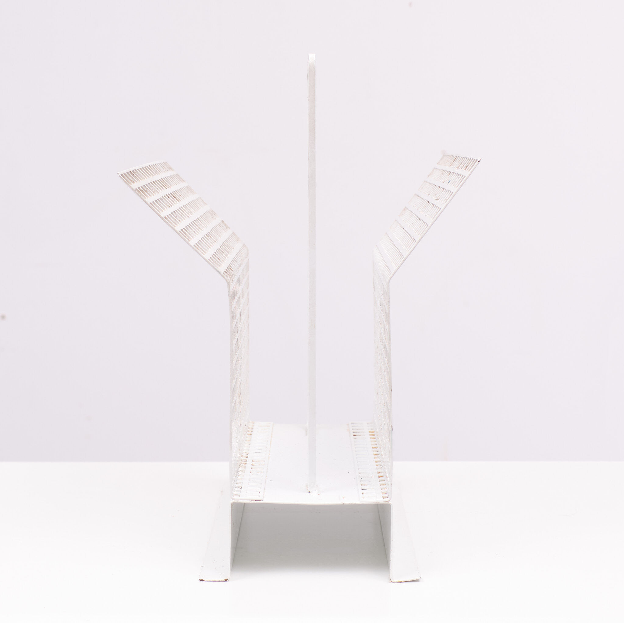 Perforated Metal News Paper Rack, 1960s, France