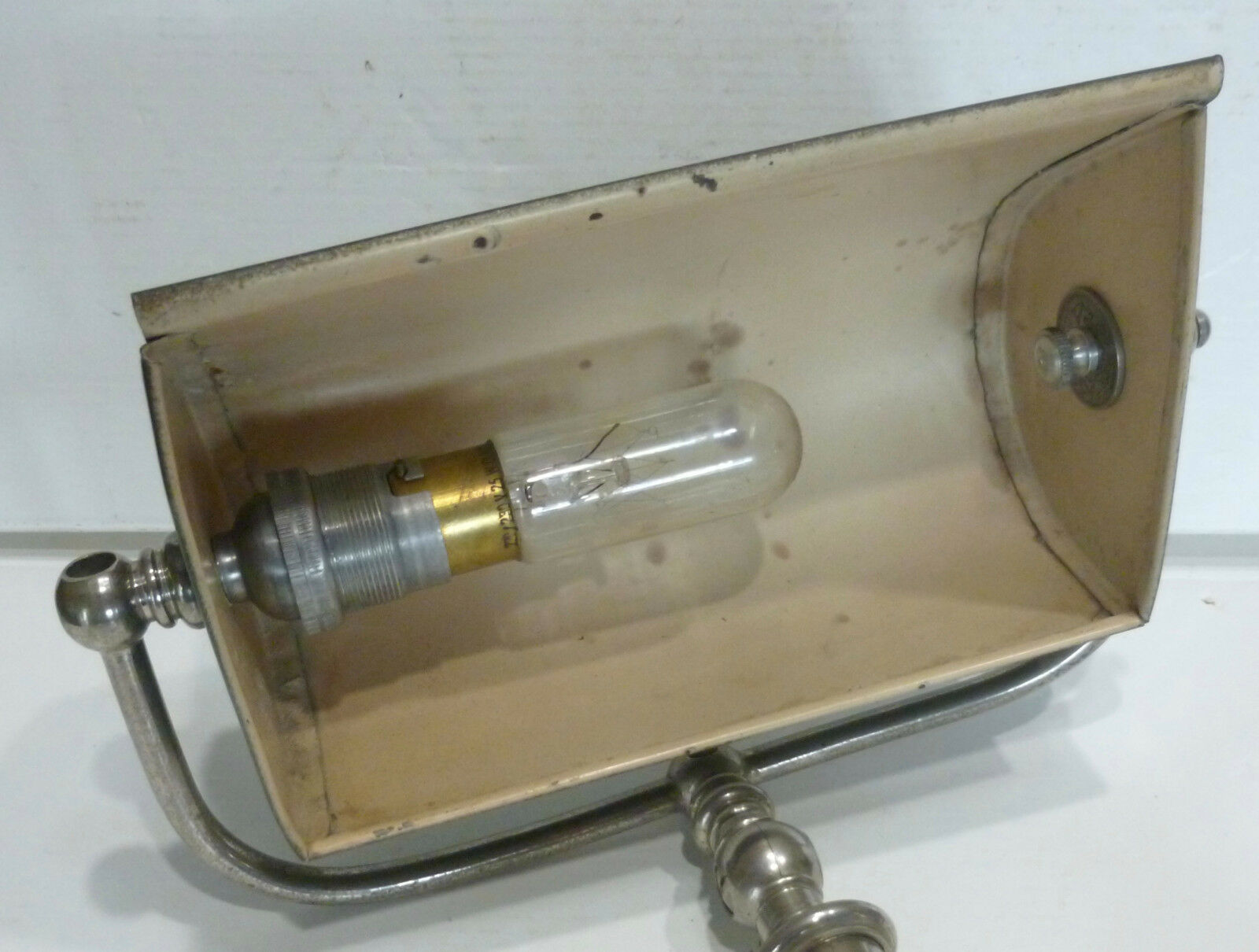 Former 1930s art deco metal desk lamp