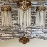 Guimard-style sign neck lamp with two wall lights