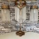 Guimard-style sign neck lamp with two wall lights
