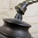 Antique brass Art Nouveau desk lamp (glass diamonds)