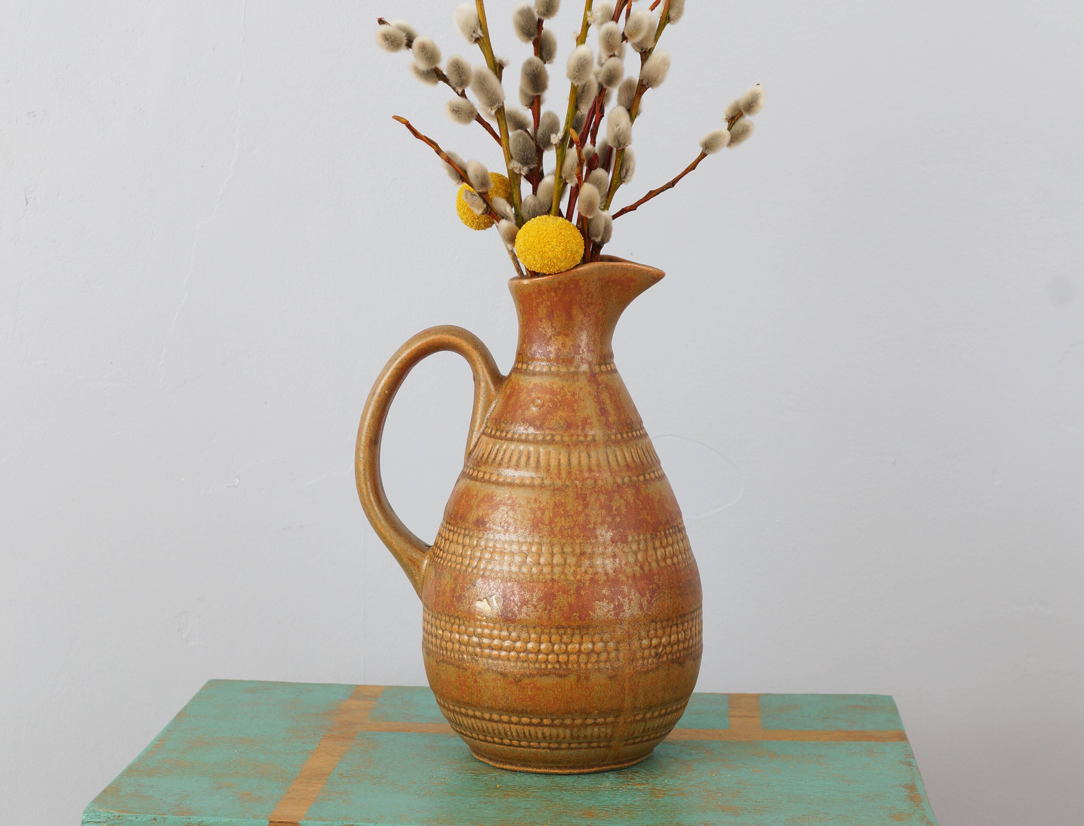 Digoin sandstone jug or vase, vintage