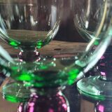6 vintage design blown glasses from the 60s and 70s