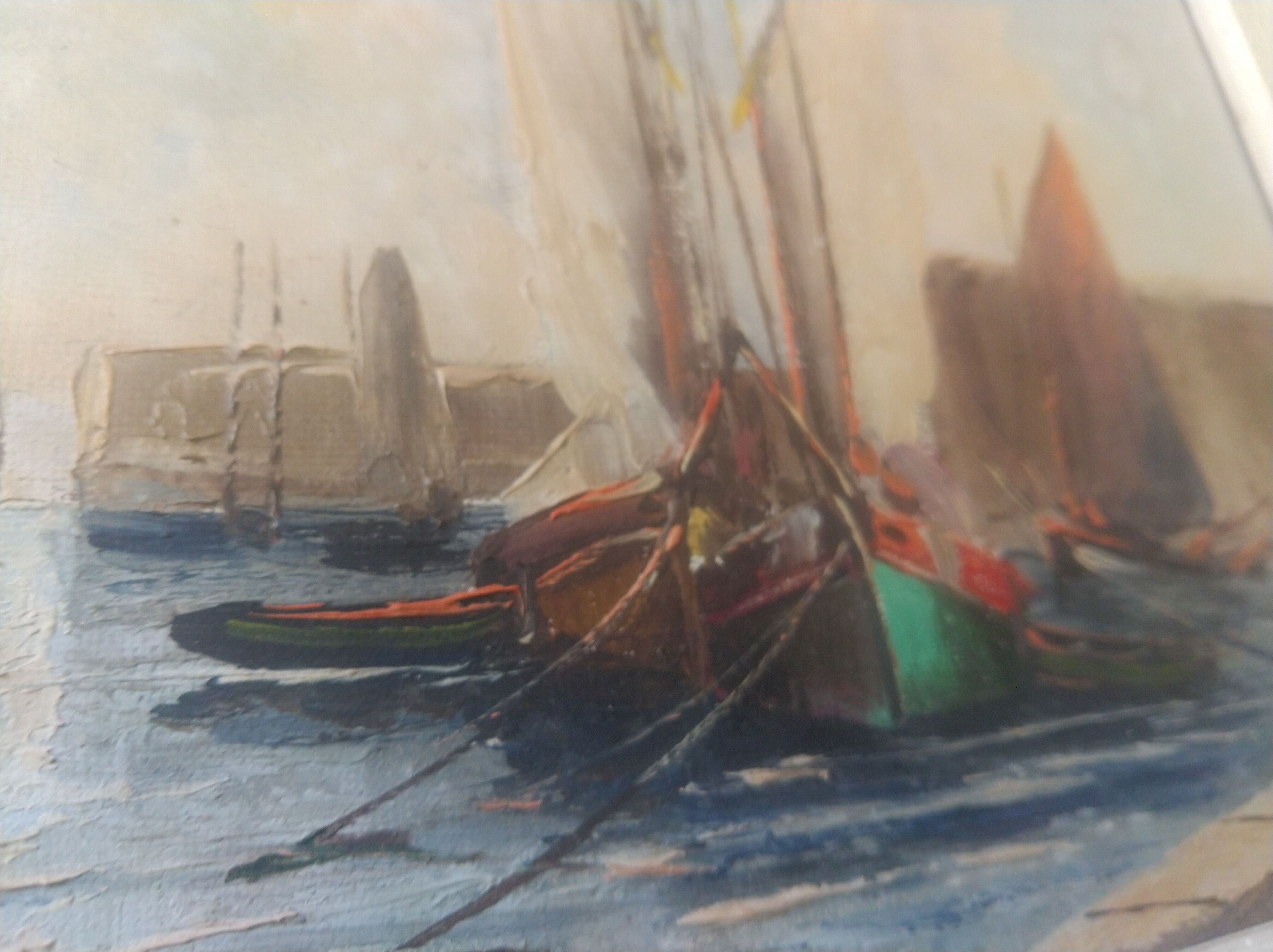 Tableau marine vers 1940 par Claude Marcy