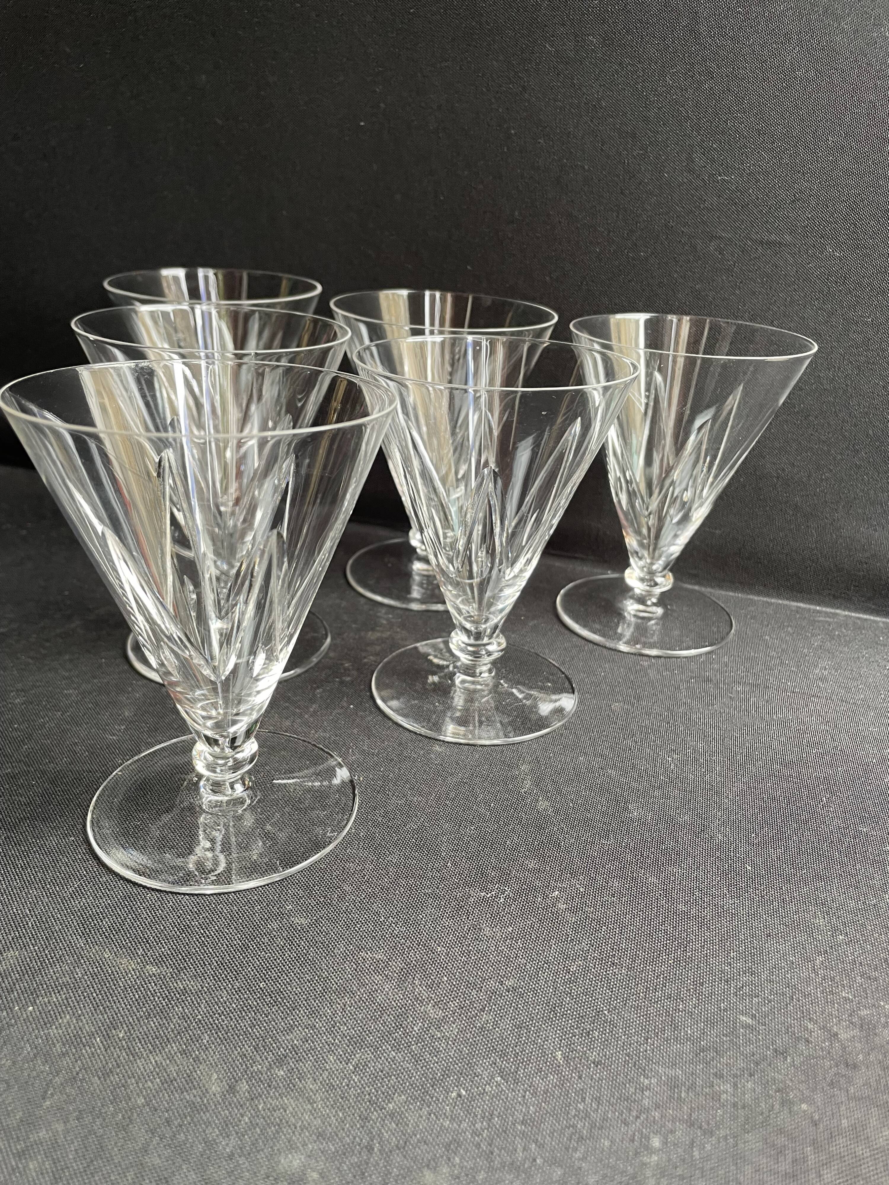 6 Wine glasses – Saint Louis Bossuet service size 10406