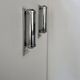 Pair of vintage modernist wall lights, chrome and sandblasted glass, France 1930