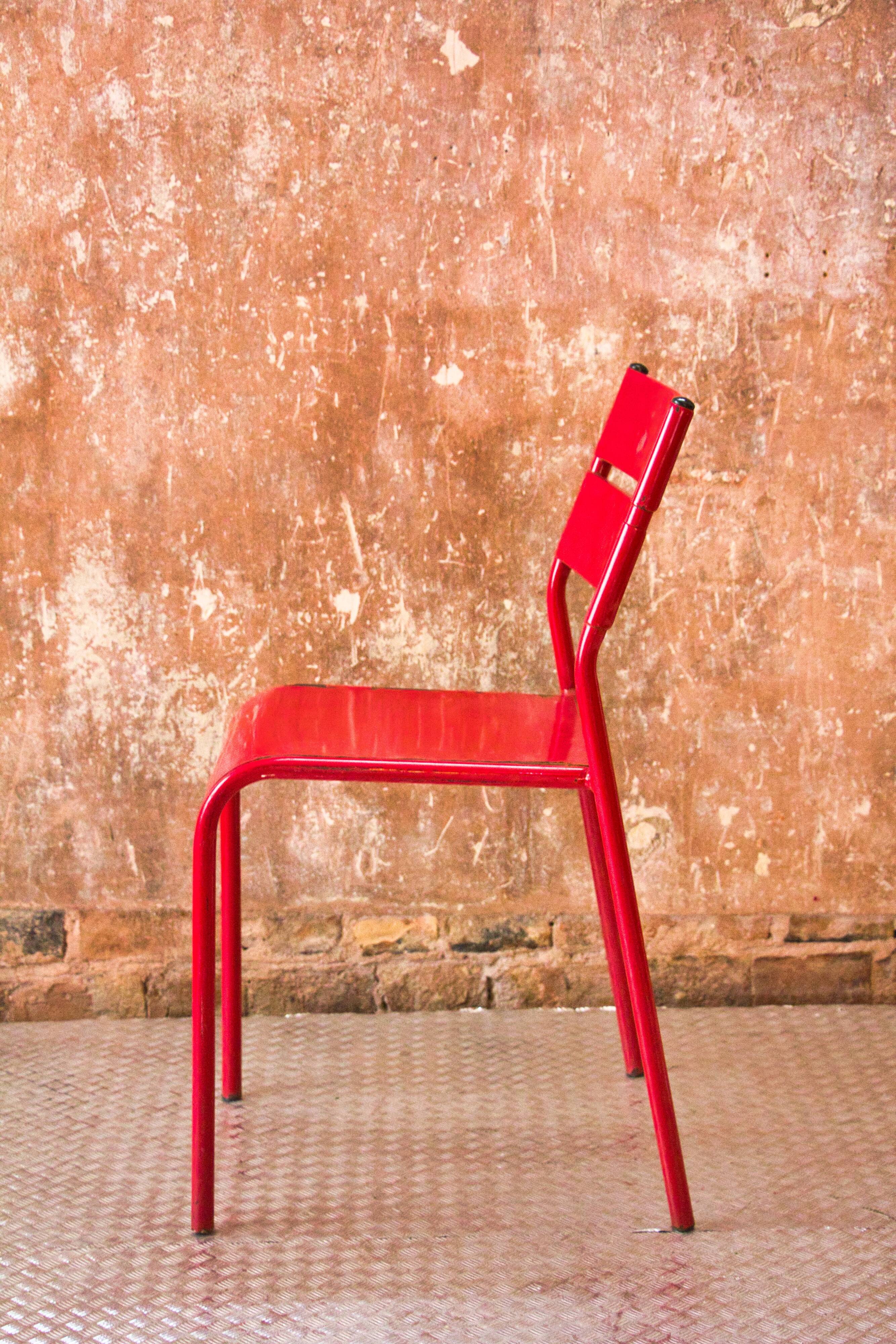 Set of 6 vintage metal chairs