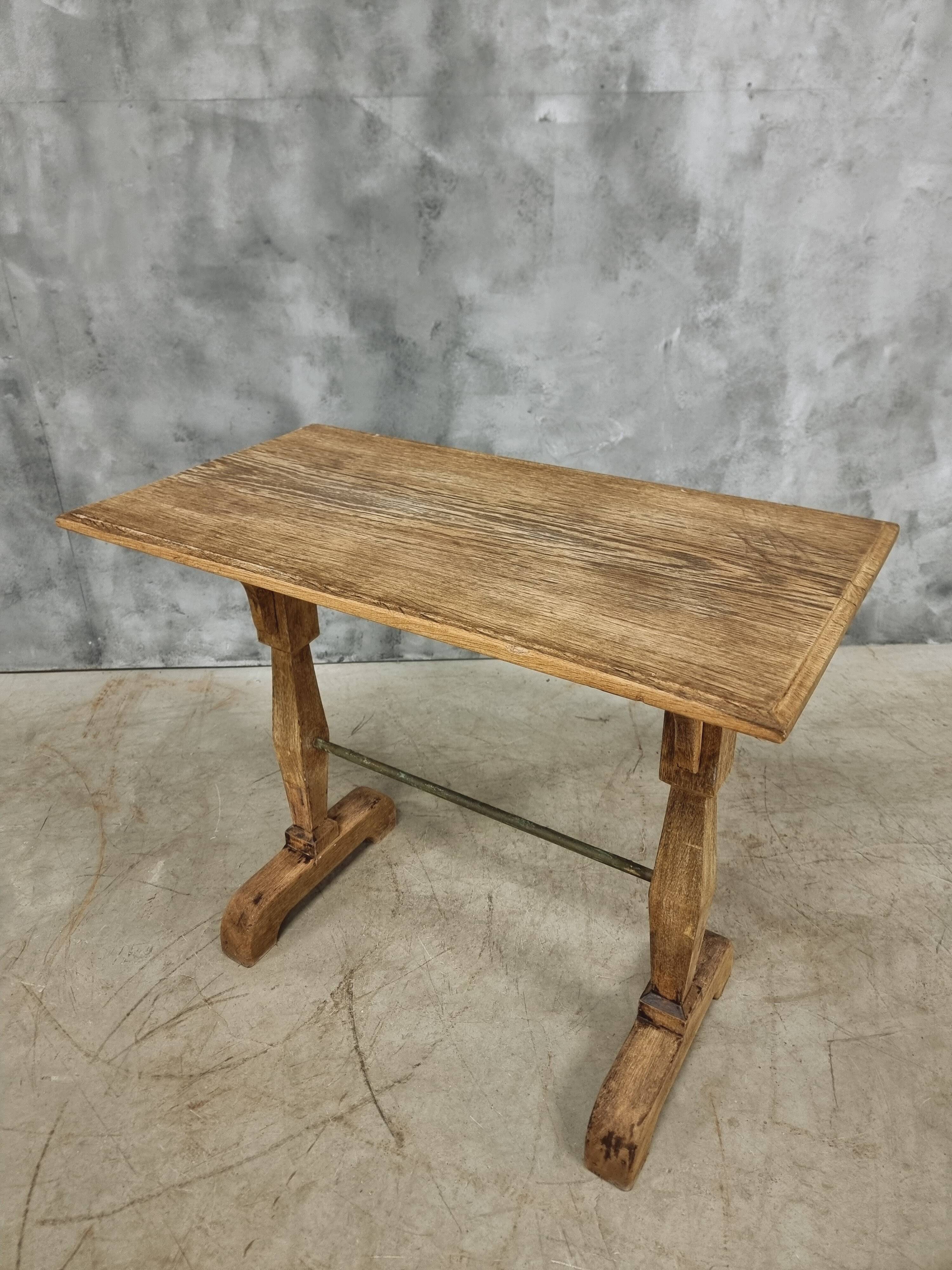 Antique French bistro table | 1920-1940 | Oak wood
