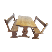 Farm table with benches