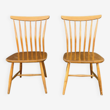 Paire de chaises Åkerblom Sweden de Gunnar Eklöf 1950