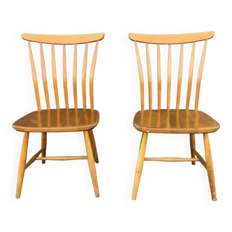 Paire de chaises Åkerblom Sweden de Gunnar Eklöf 1950