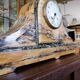 Marble pendulum fireplace trim