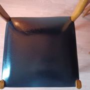 6 chaises scandinave teck et skaï vintage 1960