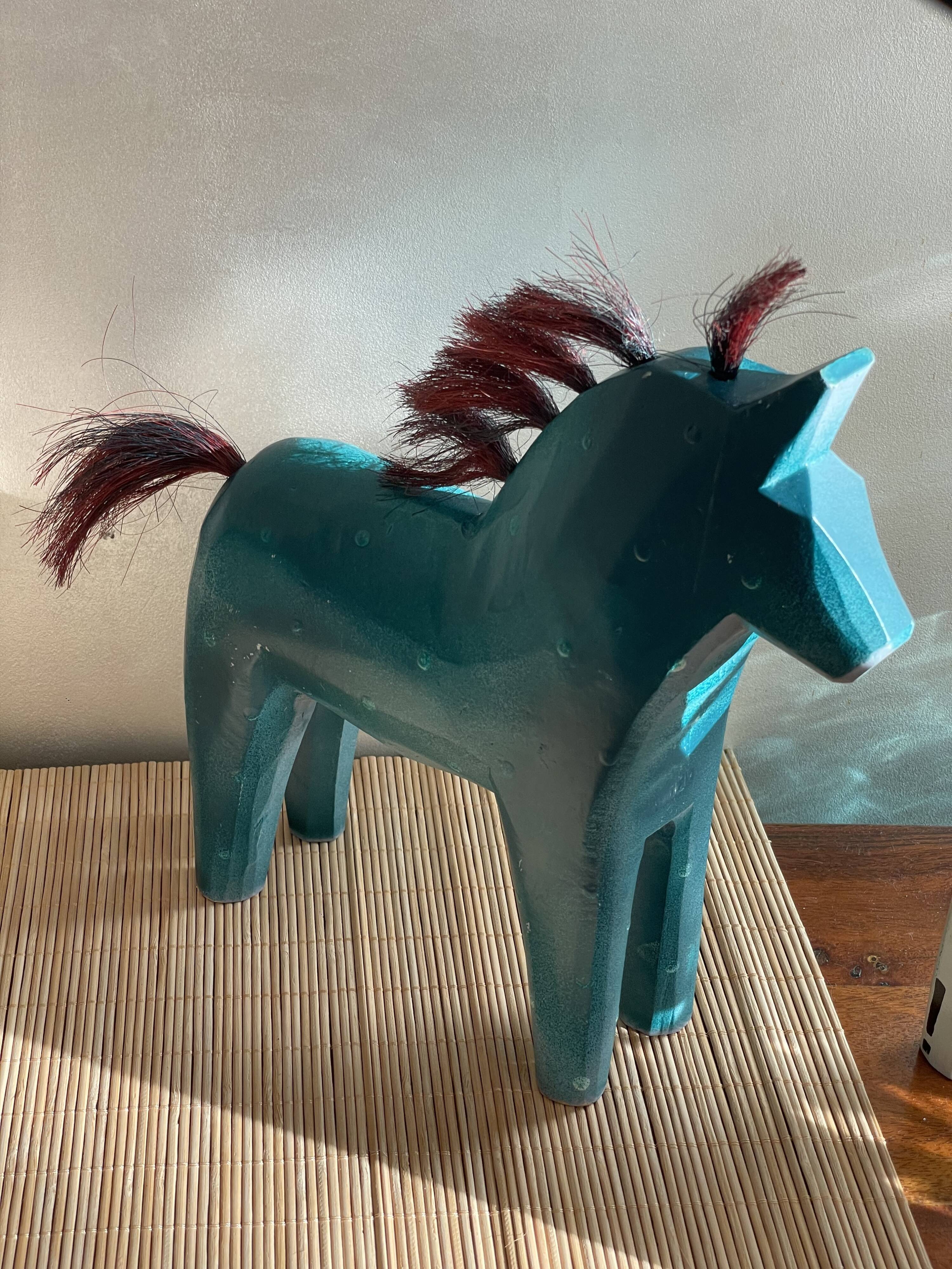 Wooden horse Ikea Dala vintage
