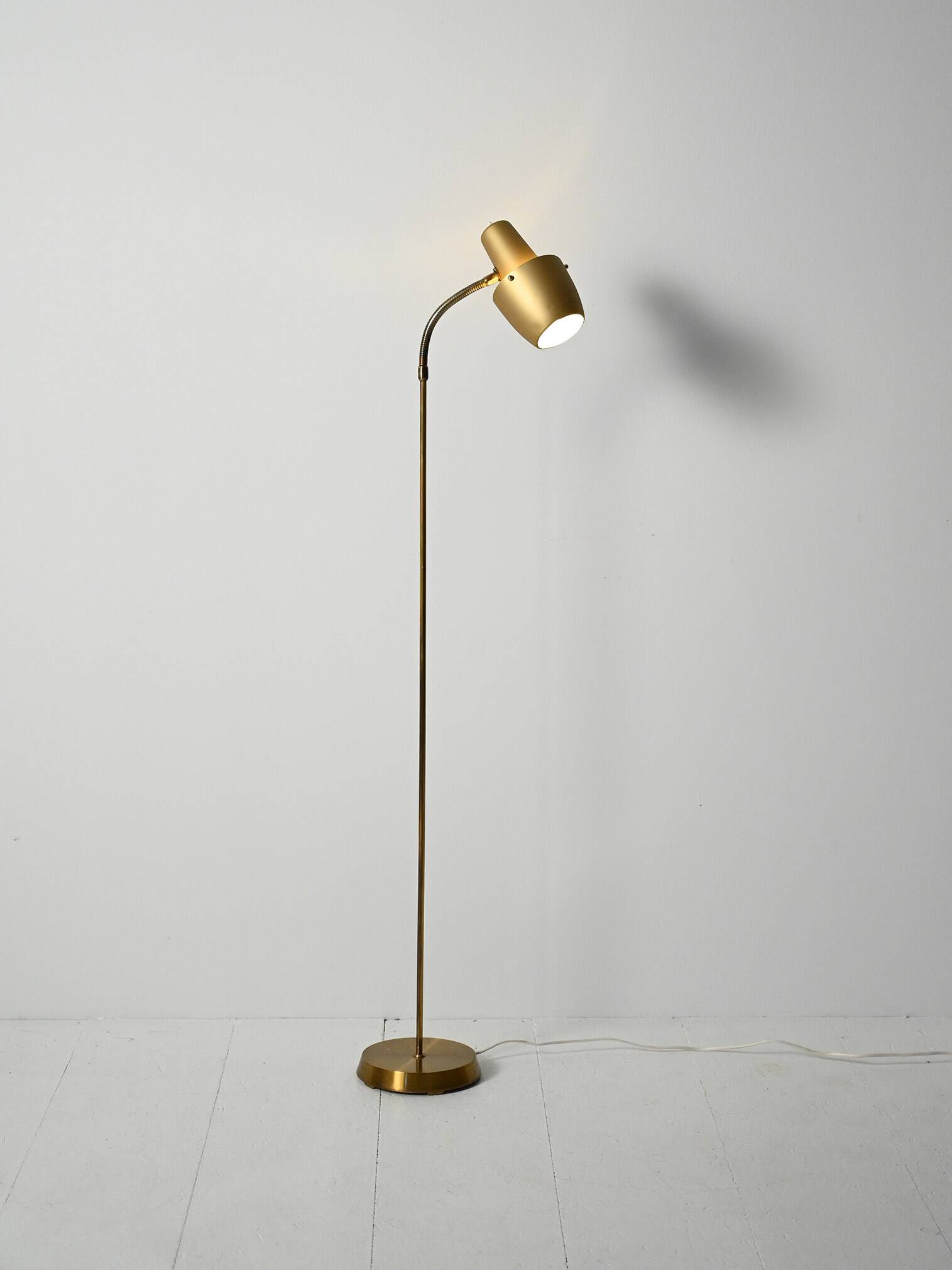 Scandinavian brass floor lamp, 1950s/60s