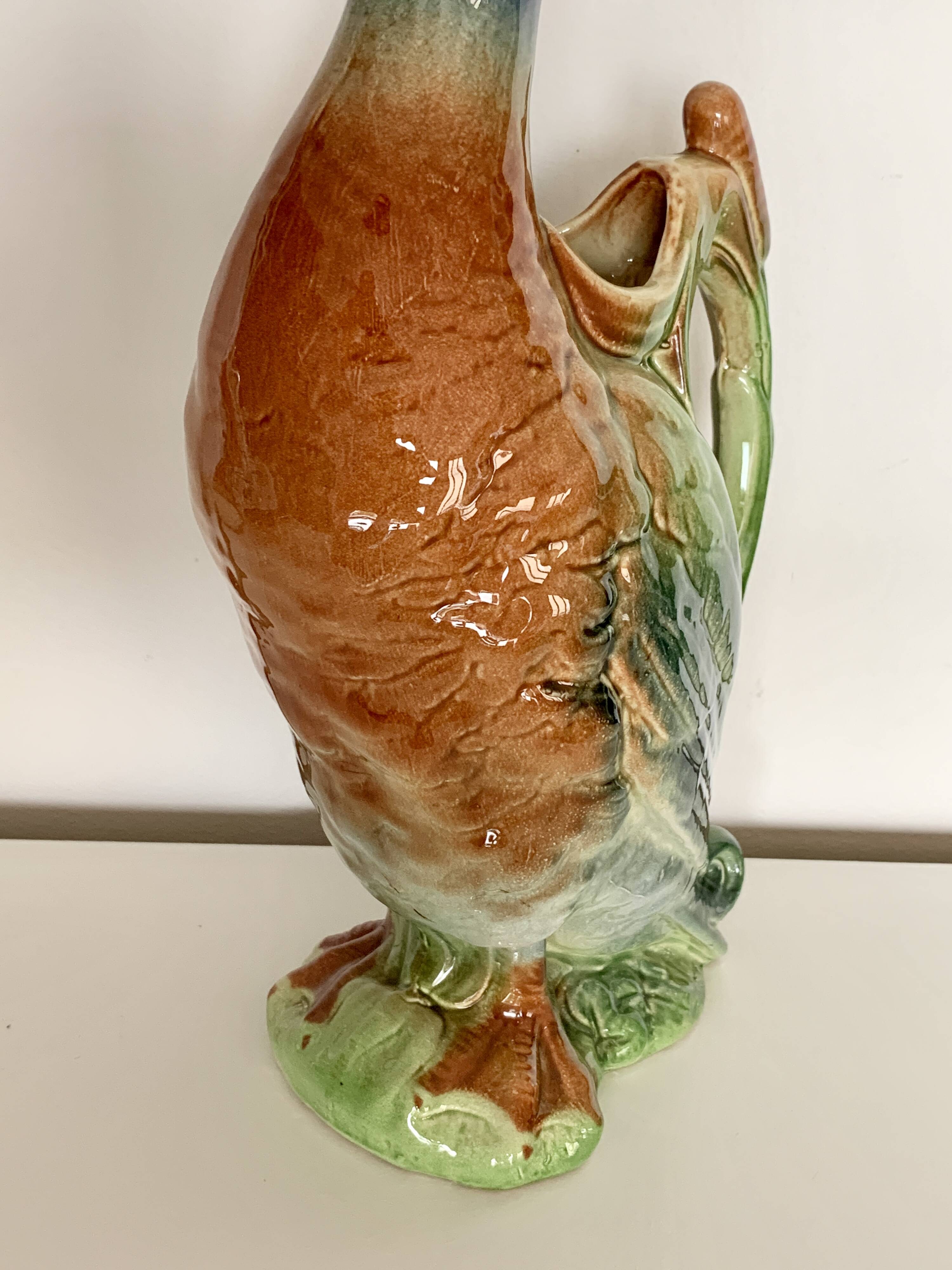 Pichet canard en barbotine de Saint-Clément