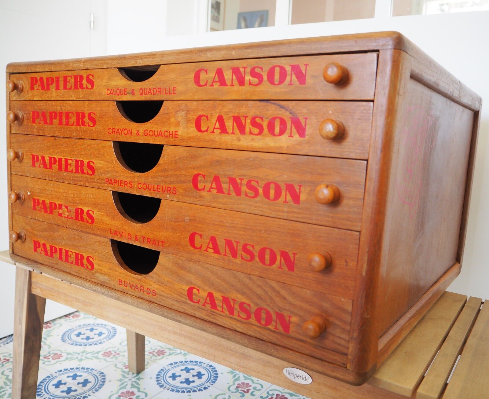Canson vintage paper storage cabinet