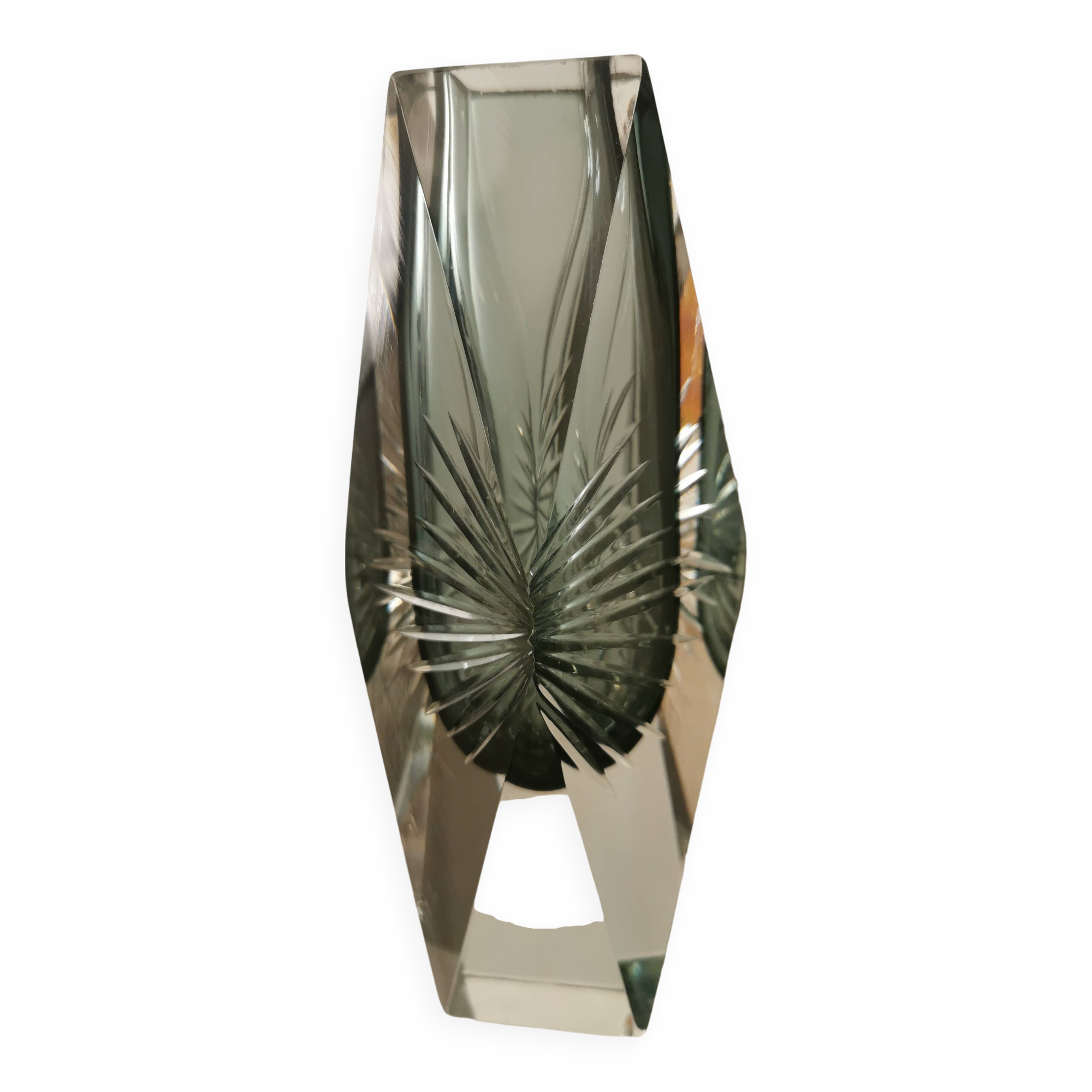 Vase en verre de Murano Sommerso vintage
