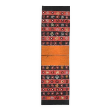 1970s Turkish Oushak Handmade Wool Cotton Red Runner Rug 65x229