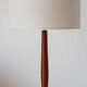 Vintage Scandinavian lamp in teak/chromed metal/cotton