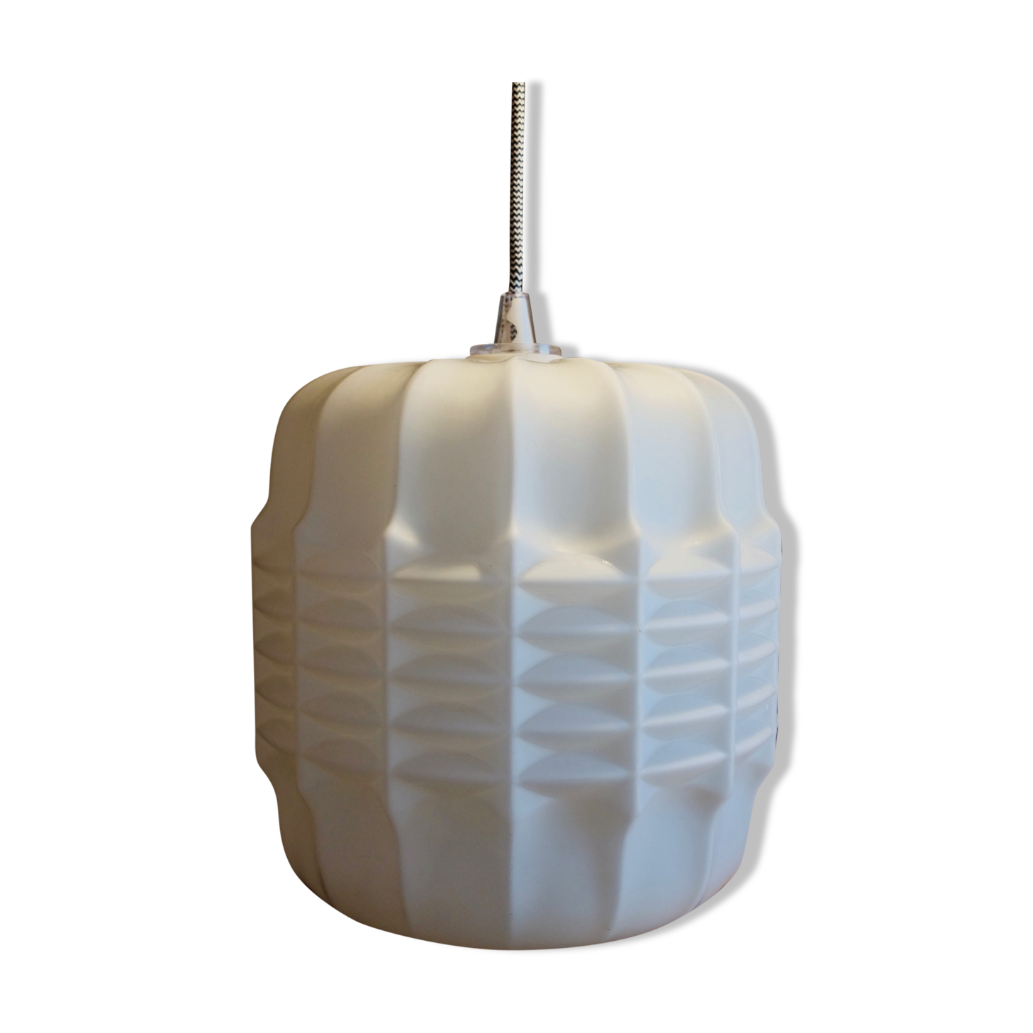 Suspension tchécoslovaque des années 60 opaline