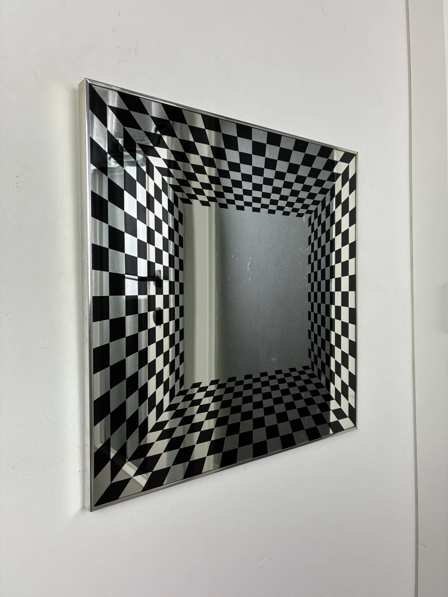 Vintage Op Art mirror by Deknudt