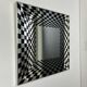 Vintage Op Art mirror by Deknudt