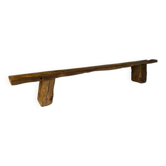 Low raw oak console