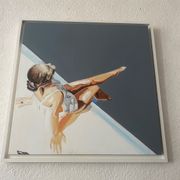 Peinture femme assise
