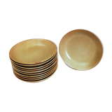 Series of 11 hollow plates Grès Village CNP