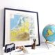 Vintage map of the Netherlands, Belgium, Luxembourg 43x43cm from 1950.