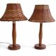Pair of 1960s Swedish Pine Table Lamps by Ikea — Mid-Century Organic Modern
