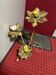 Vintage flower lamp with 3 heads – Maison Jansen style – 1970s